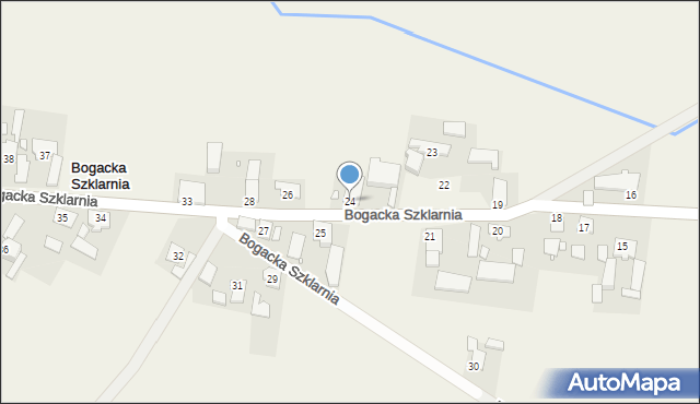 Bogacka Szklarnia, Bogacka Szklarnia, 24, mapa Bogacka Szklarnia