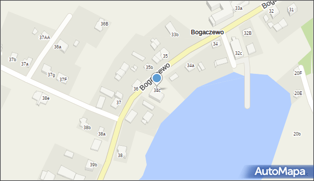 Bogaczewo, Bogaczewo, 34c, mapa Bogaczewo