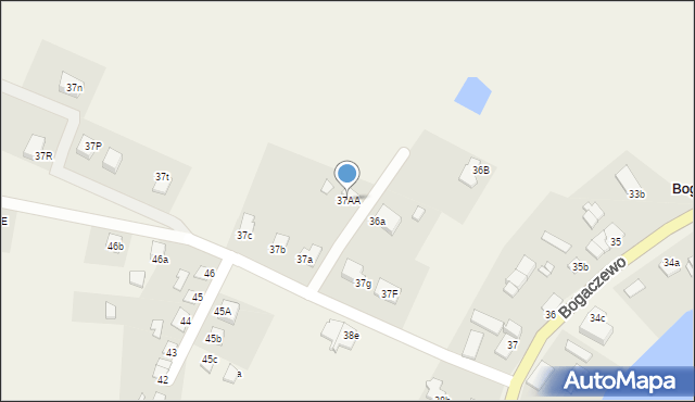 Bogaczewo, Bogaczewo, 37AA, mapa Bogaczewo