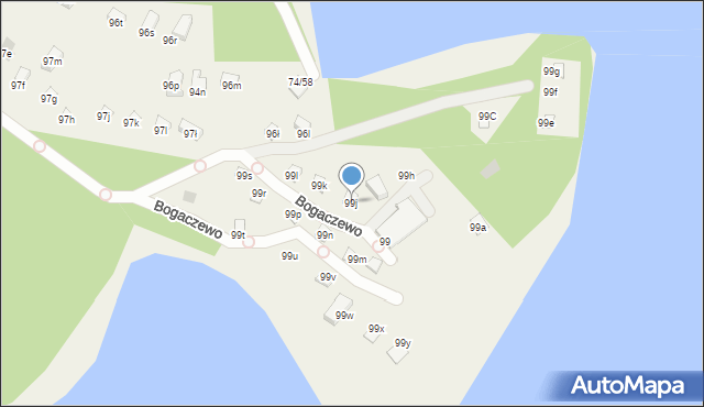 Bogaczewo, Bogaczewo, 99j, mapa Bogaczewo