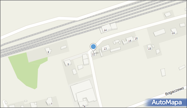 Bogaczewo, Bogaczewo, 12, mapa Bogaczewo