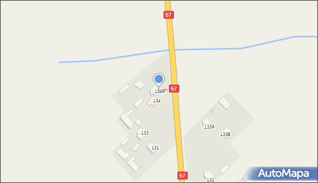 Bogate, Bogate, 134A, mapa Bogate