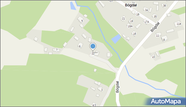 Bógdał, Bógdał, 12, mapa Bógdał