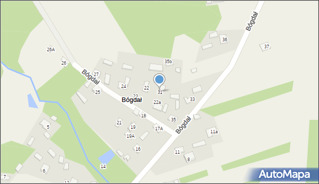 Bógdał, Bógdał, 31, mapa Bógdał
