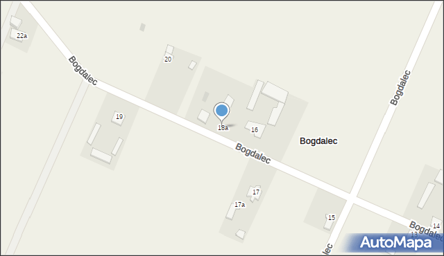 Bogdalec, Bogdalec, 18a, mapa Bogdalec