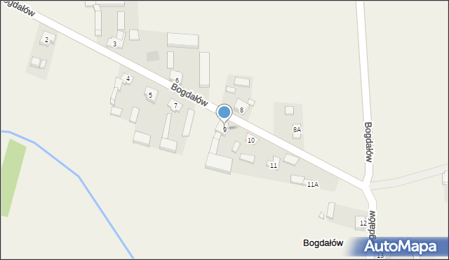 Bogdałów, Bogdałów, 9, mapa Bogdałów