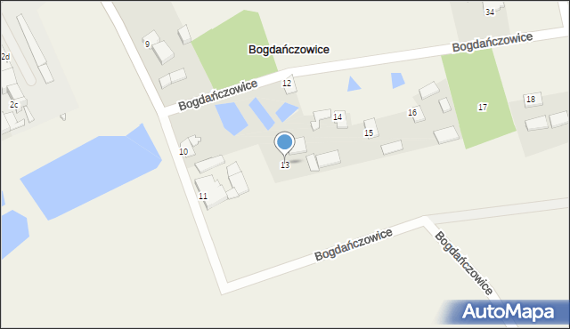 Bogdańczowice, Bogdańczowice, 13, mapa Bogdańczowice