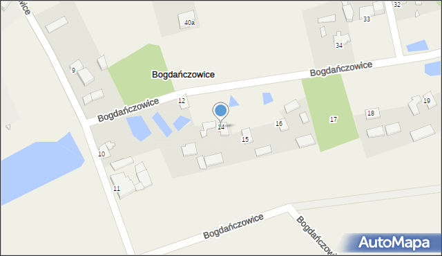 Bogdańczowice, Bogdańczowice, 14, mapa Bogdańczowice