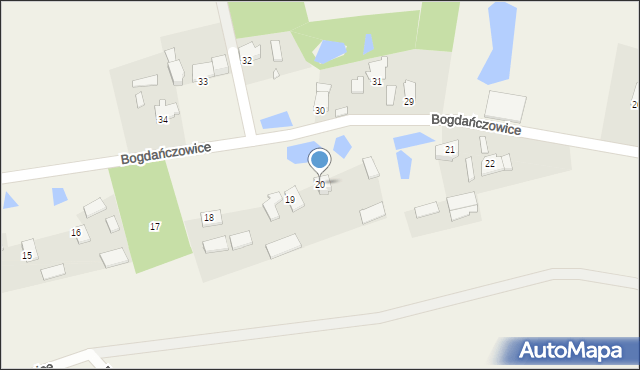 Bogdańczowice, Bogdańczowice, 20, mapa Bogdańczowice