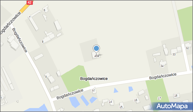 Bogdańczowice, Bogdańczowice, 40a, mapa Bogdańczowice