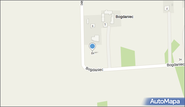 Bogdaniec, Bogdaniec, 6A, mapa Bogdaniec