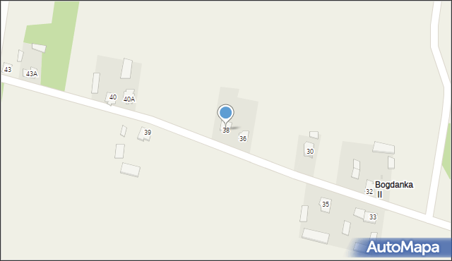 Bogdanka, Bogdanka, 38, mapa Bogdanka