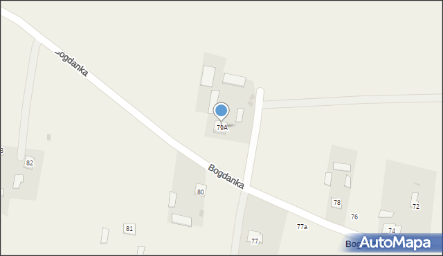 Bogdanka, Bogdanka, 79A, mapa Bogdanka