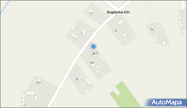 Bogdanka, Bogdanka, 86, mapa Bogdanka