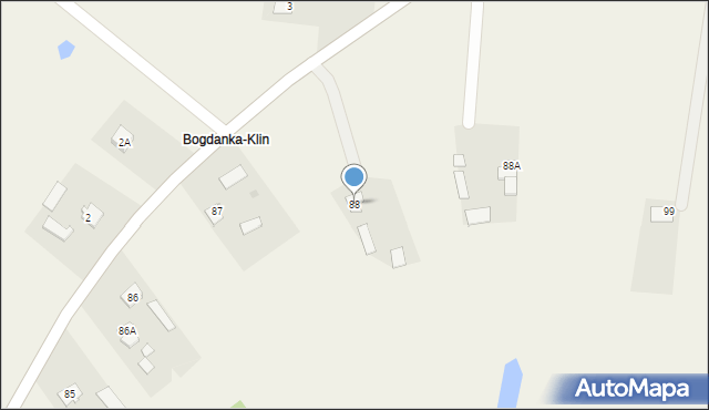 Bogdanka, Bogdanka, 88, mapa Bogdanka