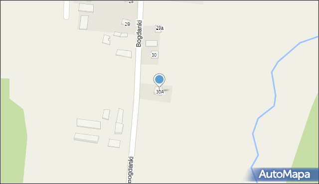 Bogdanki, Bogdanki, 30A, mapa Bogdanki
