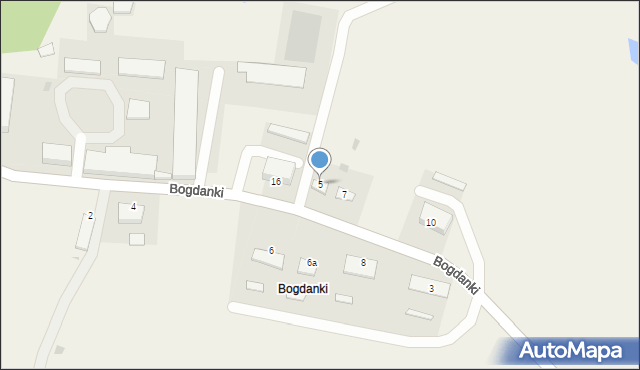 Bogdanki, Bogdanki, 5, mapa Bogdanki