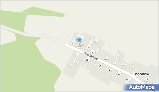 Bogdanów, Bogdanów, 1a, mapa Bogdanów