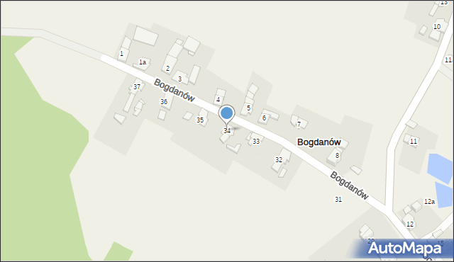 Bogdanów, Bogdanów, 34, mapa Bogdanów