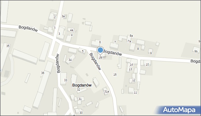 Bogdanów, Bogdanów, 15, mapa Bogdanów