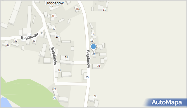 Bogdanów, Bogdanów, 20, mapa Bogdanów