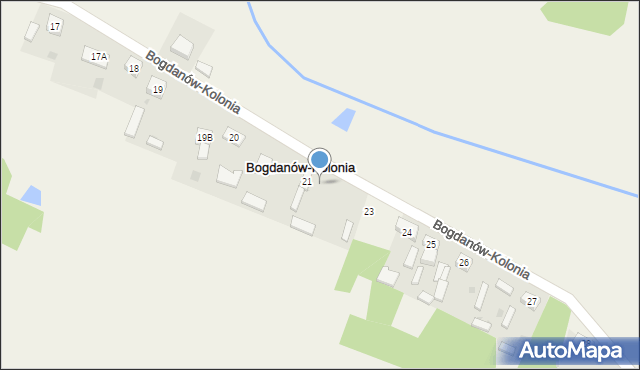 Bogdanów-Kolonia, Bogdanów-Kolonia, 22, mapa Bogdanów-Kolonia