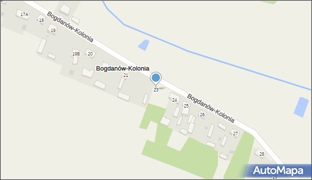 Bogdanów-Kolonia, Bogdanów-Kolonia, 23, mapa Bogdanów-Kolonia