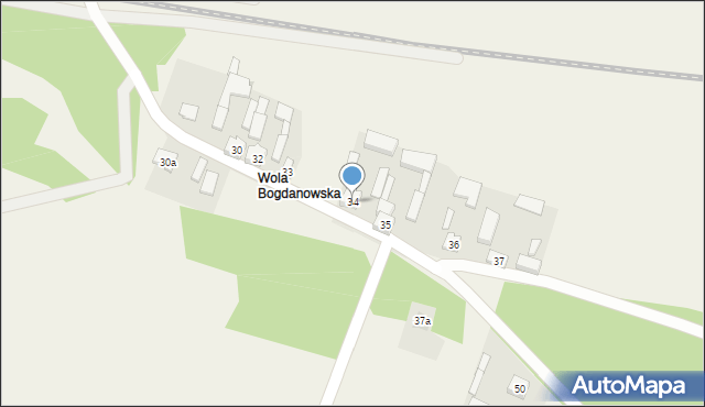 Bogdanów-Kolonia, Bogdanów-Kolonia, 34, mapa Bogdanów-Kolonia