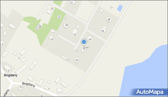 Bogdany, Bogdany, 12, mapa Bogdany