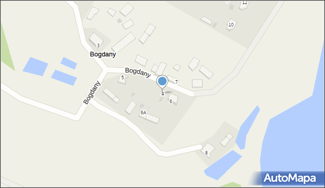 Bogdany, Bogdany, 4, mapa Bogdany