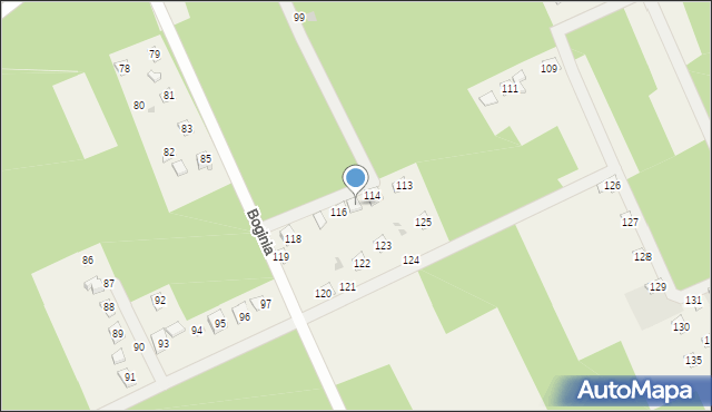 Boginia, Boginia, 115, mapa Boginia