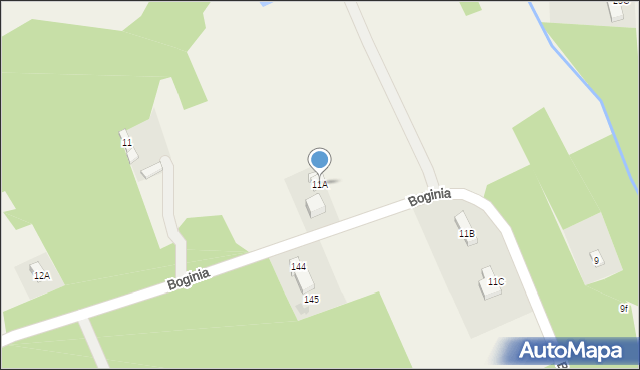 Boginia, Boginia, 11A, mapa Boginia