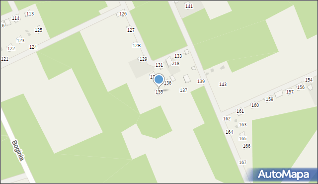 Boginia, Boginia, 135, mapa Boginia