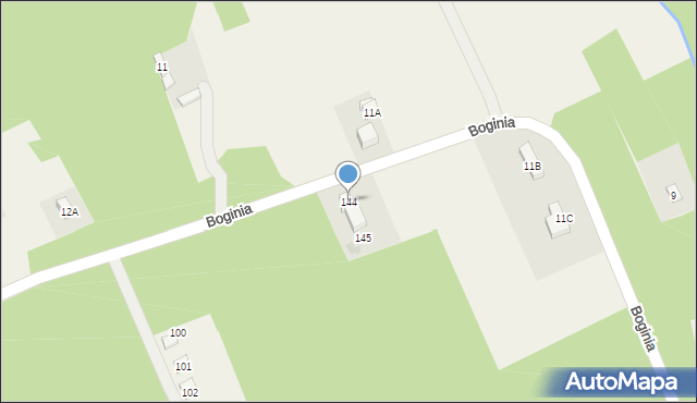 Boginia, Boginia, 144, mapa Boginia