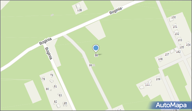 Boginia, Boginia, 98, mapa Boginia