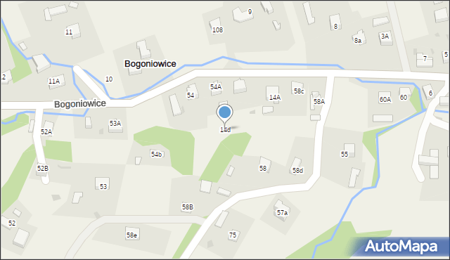 Bogoniowice, Bogoniowice, 14d, mapa Bogoniowice