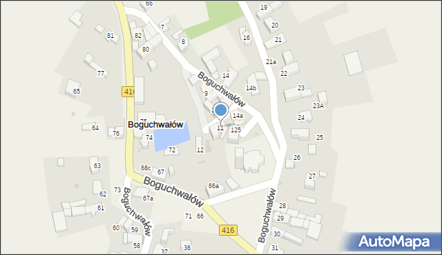 Boguchwałów, Boguchwałów, 11, mapa Boguchwałów