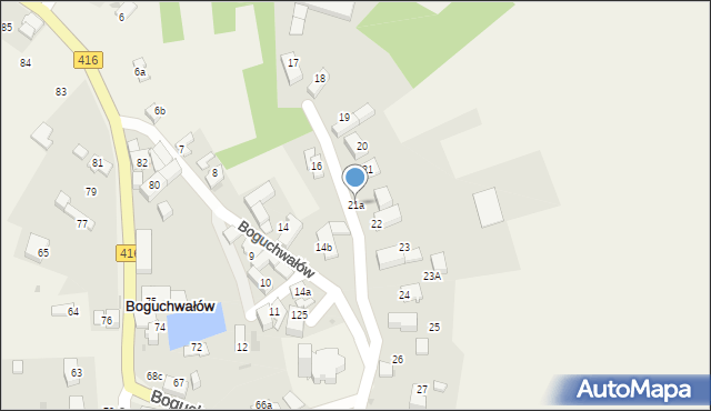 Boguchwałów, Boguchwałów, 21a, mapa Boguchwałów
