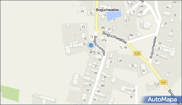 Boguchwałów, Boguchwałów, 60, mapa Boguchwałów