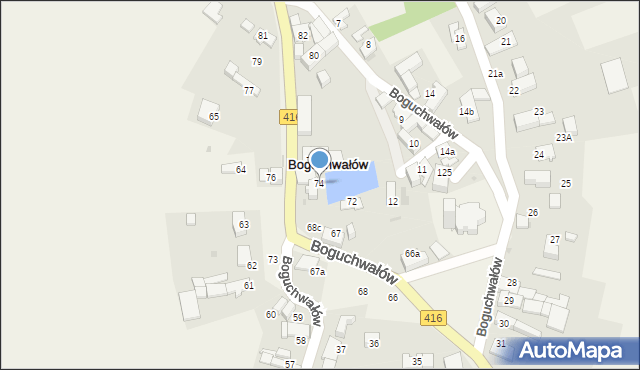 Boguchwałów, Boguchwałów, 74, mapa Boguchwałów