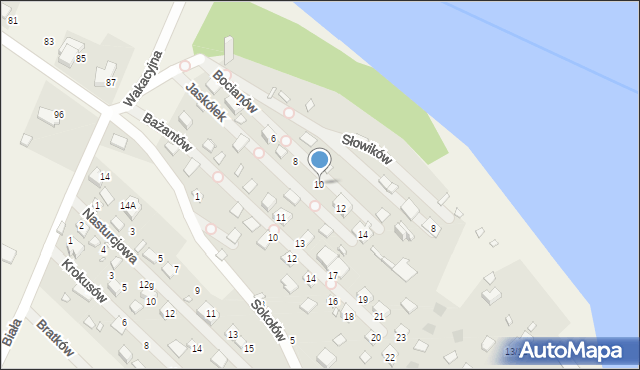 Boguchwałowice, Bocianów, 10, mapa Boguchwałowice