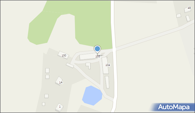 Boguchwały, Boguchwały, 105, mapa Boguchwały