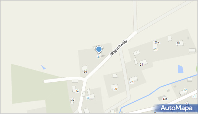 Boguchwały, Boguchwały, 38, mapa Boguchwały