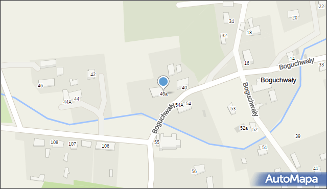 Boguchwały, Boguchwały, 40a, mapa Boguchwały