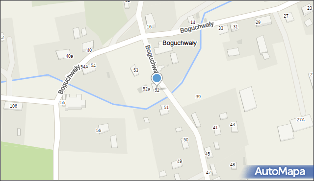 Boguchwały, Boguchwały, 52, mapa Boguchwały