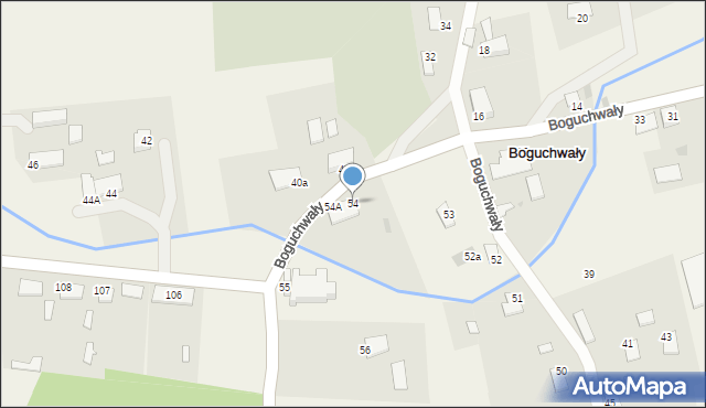 Boguchwały, Boguchwały, 54, mapa Boguchwały