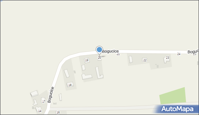 Bogucice, Bogucice, 20, mapa Bogucice