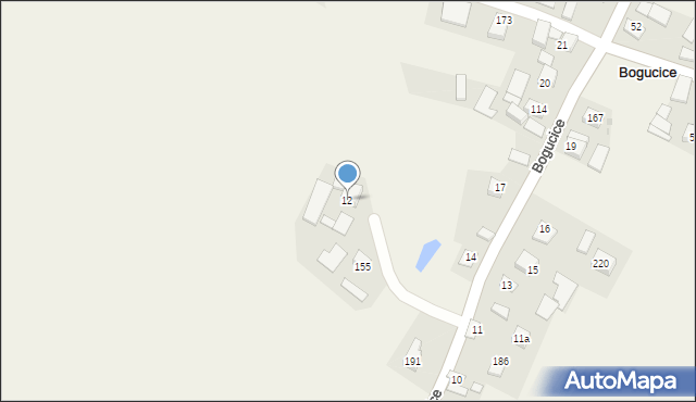 Bogucice, Bogucice, 12, mapa Bogucice