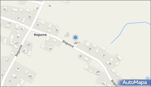 Bogucice, Bogucice, 188, mapa Bogucice