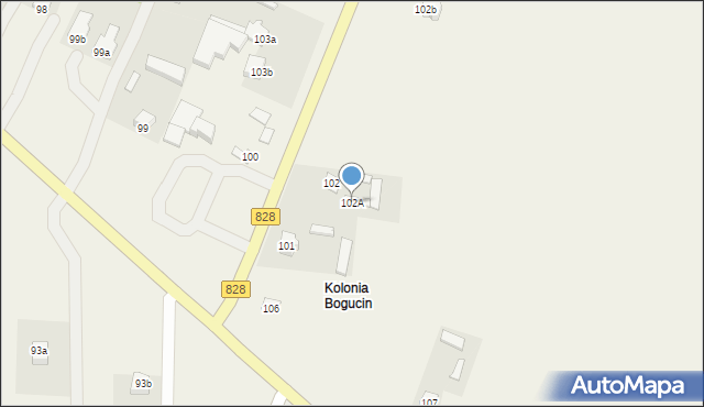 Bogucin, Bogucin, 102A, mapa Bogucin